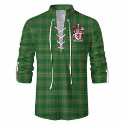 Dease Irish Clan Tartan Ghillie Kilt Shirt with Coat of Arms
