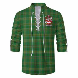 Everard Irish Clan Tartan Ghillie Kilt Shirt with Coat of Arms