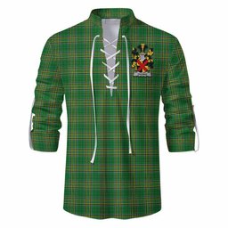 Giggins Irish Clan Tartan Ghillie Kilt Shirt with Coat of Arms