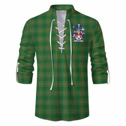 Gara Irish Clan Tartan Ghillie Kilt Shirt with Coat of Arms