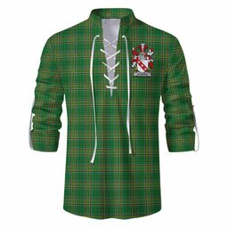 Gilmore Irish Clan Tartan Ghillie Kilt Shirt with Coat of Arms