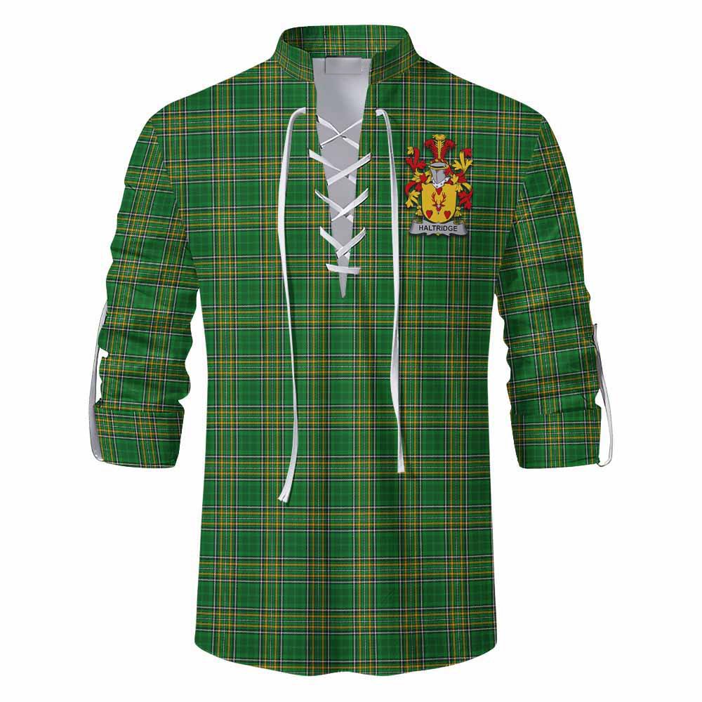Haltridge Irish Clan Tartan Ghillie Kilt Shirt with Coat of Arms