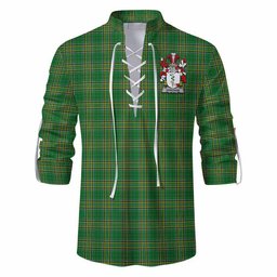 Donovan Irish Clan Tartan Ghillie Kilt Shirt with Coat of Arms