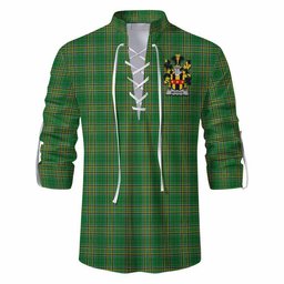 Merrick Irish Clan Tartan Ghillie Kilt Shirt with Coat of Arms