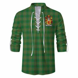McHale Irish Clan Tartan Ghillie Kilt Shirt with Coat of Arms