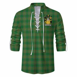 Wotton Irish Clan Tartan Ghillie Kilt Shirt with Coat of Arms
