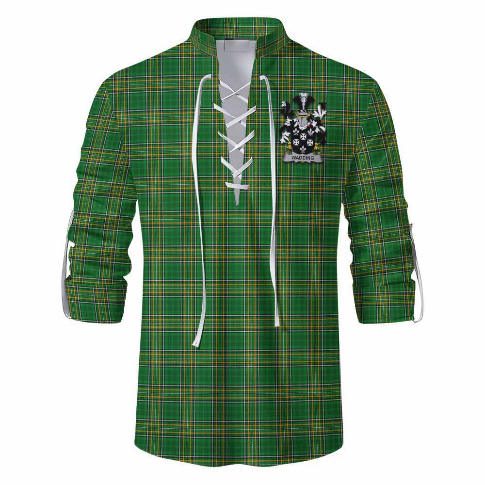 Wadding Irish Clan Tartan Ghillie Kilt Shirt with Coat of Arms