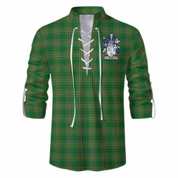 O'Dea Irish Clan Tartan Ghillie Kilt Shirt with Coat of Arms