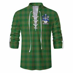 Sheppard Irish Clan Tartan Ghillie Kilt Shirt with Coat of Arms