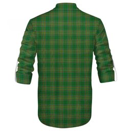 Riggs Irish Clan Tartan Ghillie Kilt Shirt with Coat of Arms