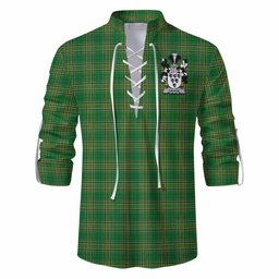 Savage Irish Clan Tartan Ghillie Kilt Shirt with Coat of Arms
