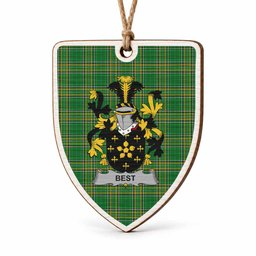 Best Coat of Arms Shield Wood Ornament , Irish Heritage Hanging Plaque for Christmas Tree