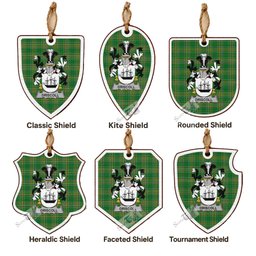 Driscoll Coat of Arms Shield Wood Ornament , Irish Heritage Hanging Plaque for Christmas Tree