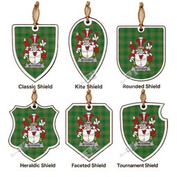 McGowan Coat of Arms Shield Wood Ornament , Irish Heritage Hanging Plaque for Christmas Tree