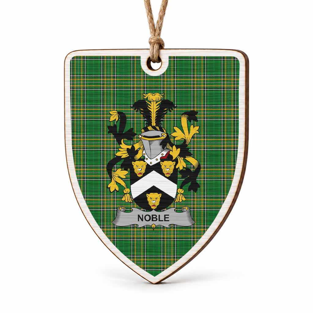 Noble Coat of Arms Shield Wood Ornament , Irish Heritage Hanging Plaque for Christmas Tree