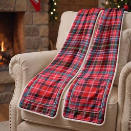 Aberdeen District Tartan Hand-Warmer Pocket Scarf