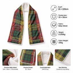 Buchanan Tartan Hand-Warmer Pocket Scarf