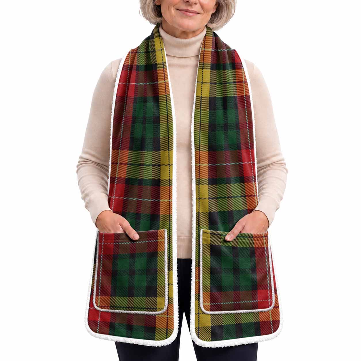 Buchanan Tartan Hand-Warmer Pocket Scarf