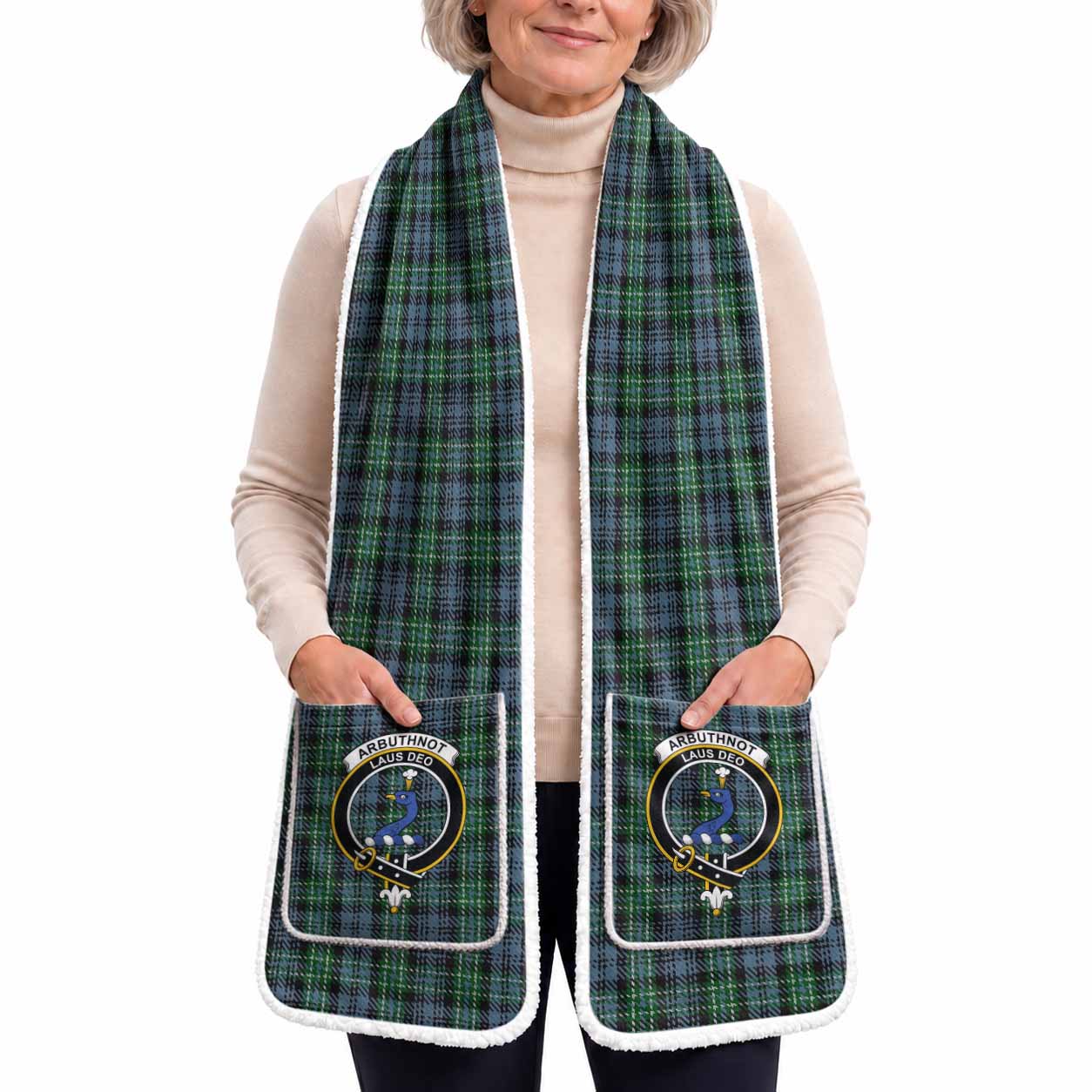 Arbuthnot Tartan Crest Pocket Scarf - Ultimate Plaid Gift Wrap