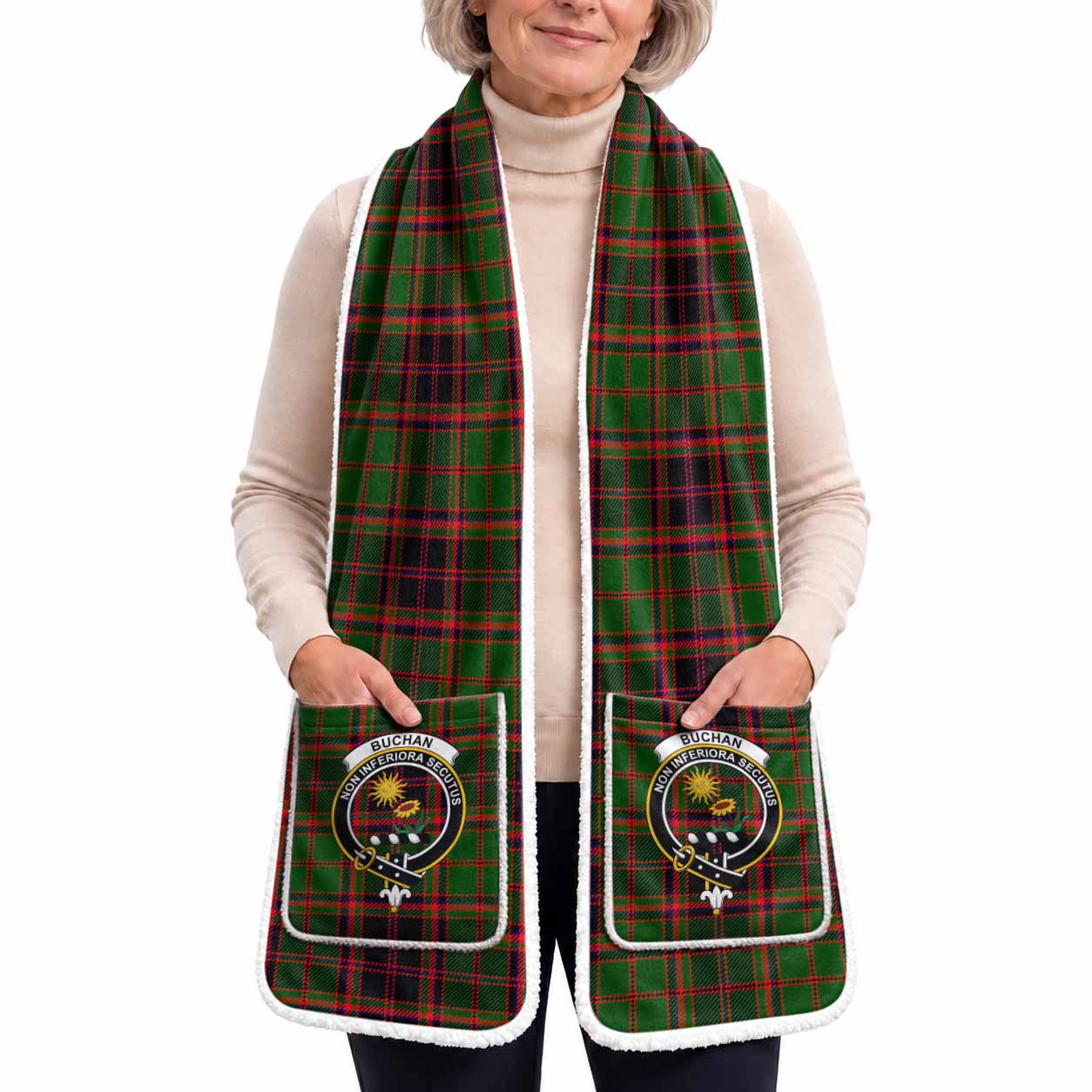 Buchan Tartan Crest Pocket Scarf - Ultimate Plaid Gift Wrap