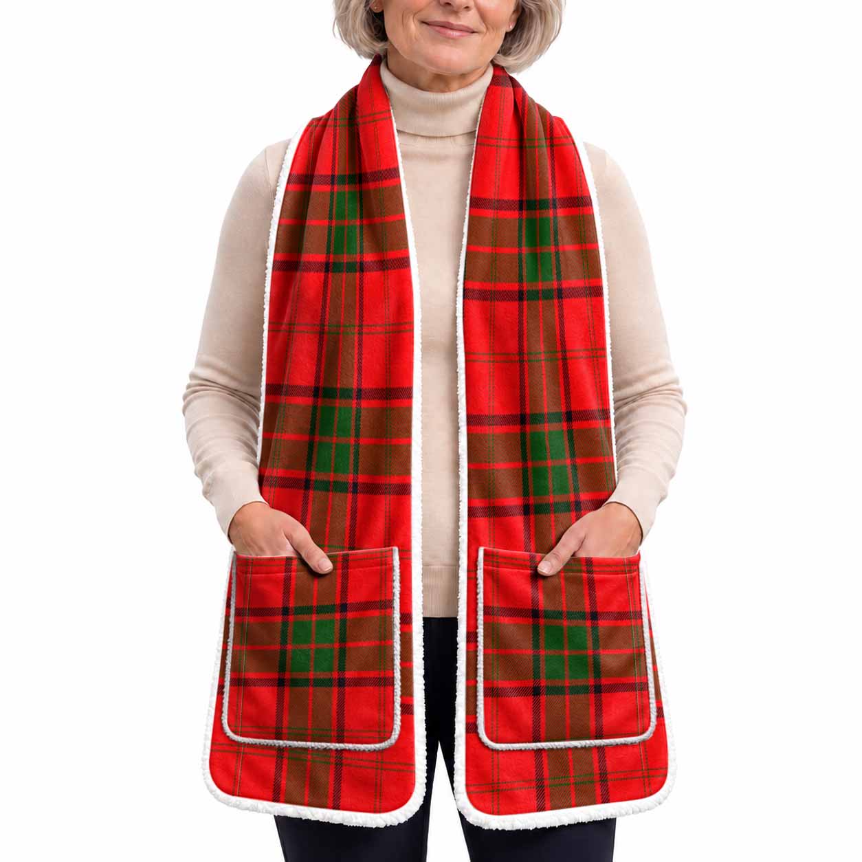 Adair Tartan Hand-Warmer Pocket Scarf