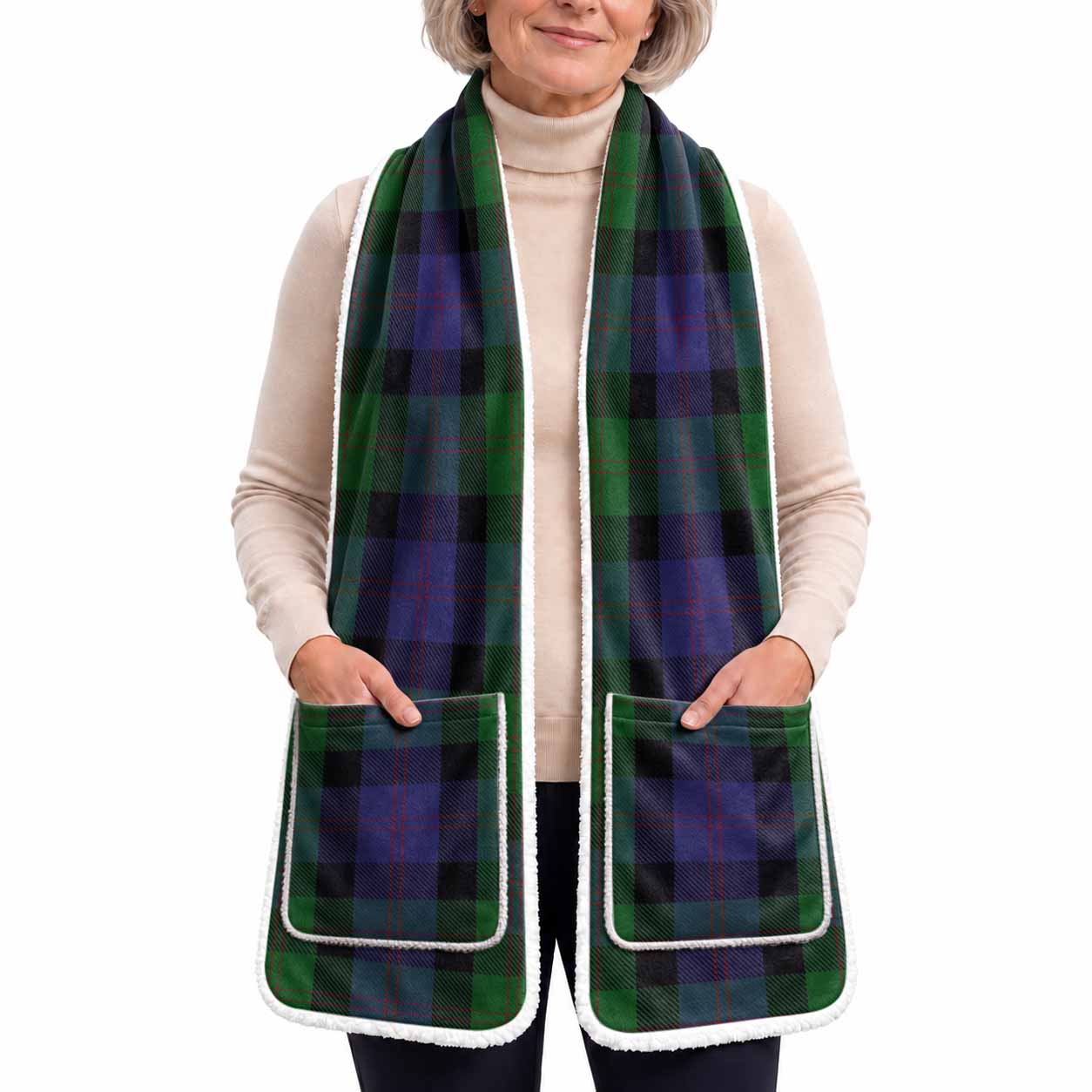Blair Tartan Hand-Warmer Pocket Scarf