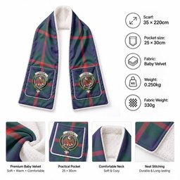 Agnew Tartan Crest Pocket Scarf - Ultimate Plaid Gift Wrap