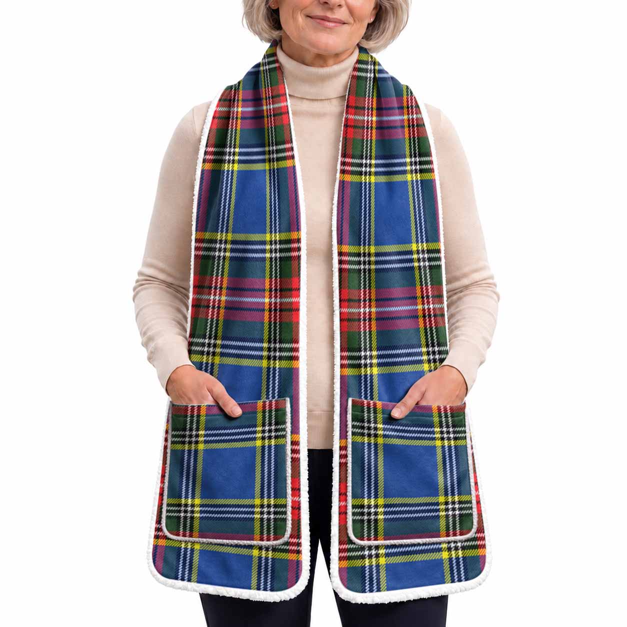 Bethune Tartan Hand-Warmer Pocket Scarf