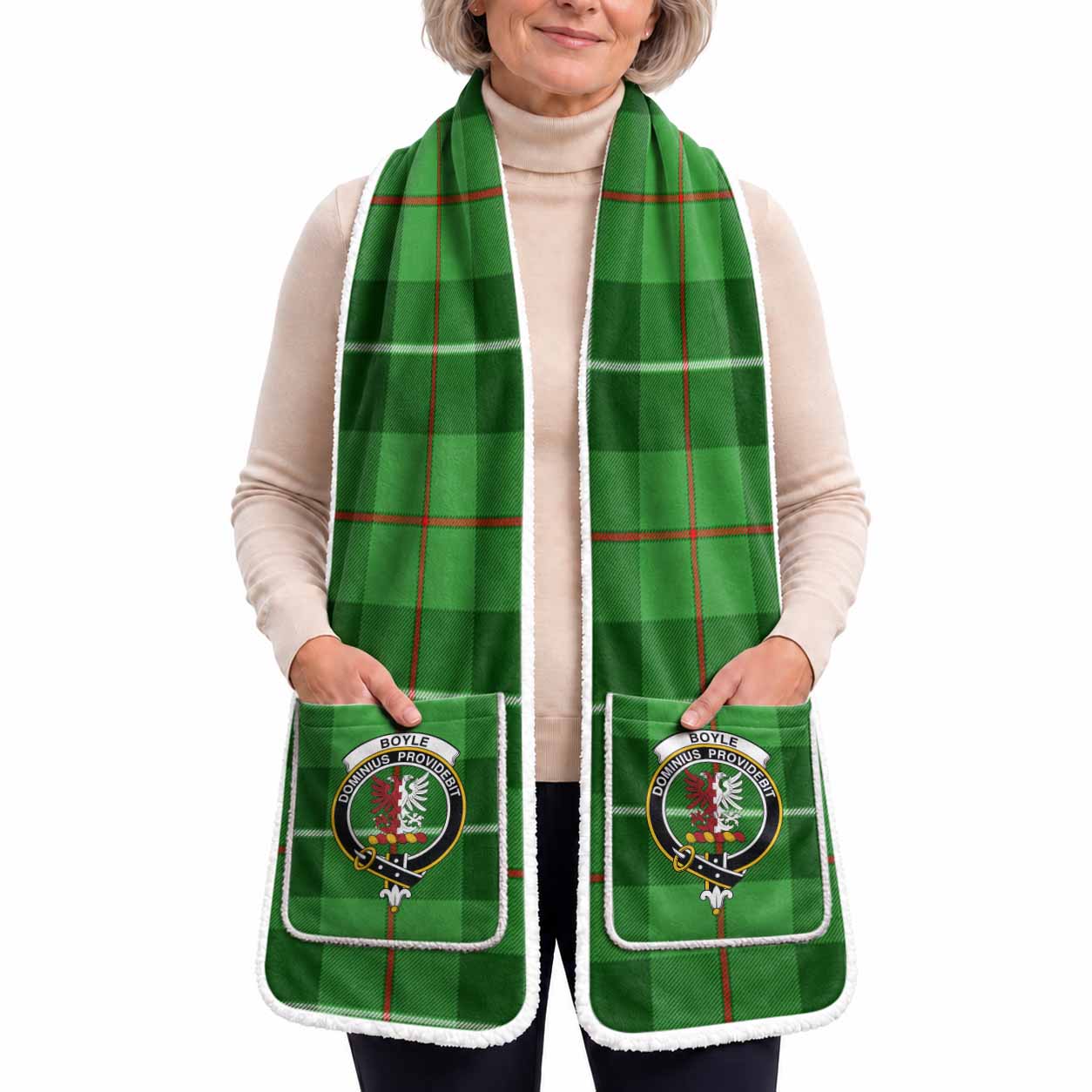 Boyle Tartan Crest Pocket Scarf - Ultimate Plaid Gift Wrap