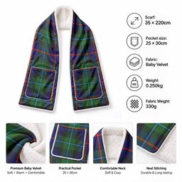 Calder Tartan Hand-Warmer Pocket Scarf