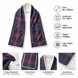 Bevan (Evans) of Wales Tartan Hand-Warmer Pocket Scarf