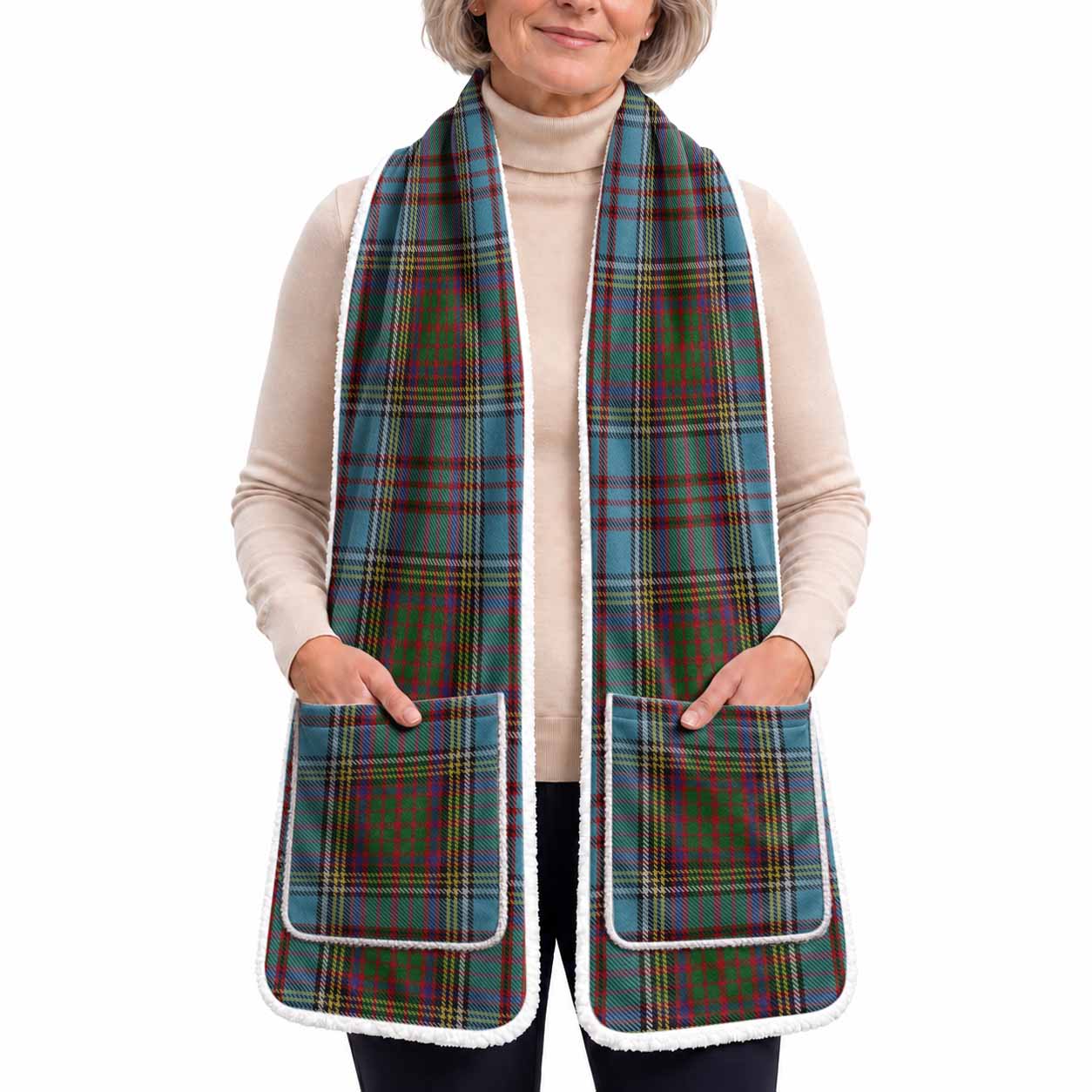 Anderson Tartan Hand-Warmer Pocket Scarf