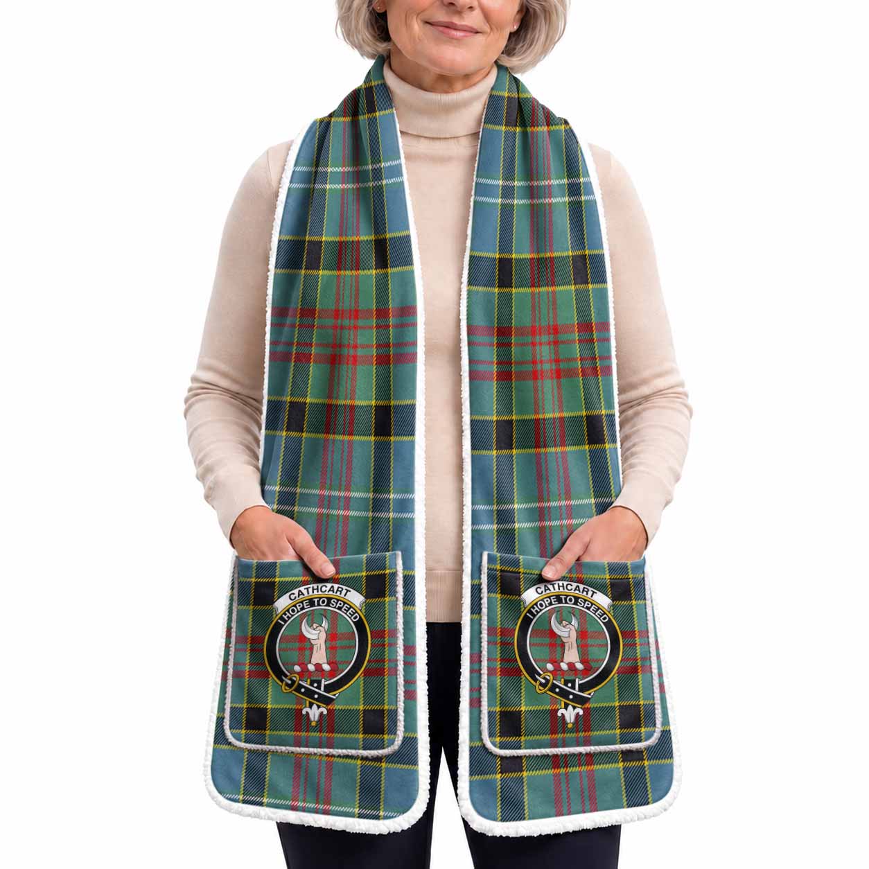 Cathcart Tartan Crest Pocket Scarf - Ultimate Plaid Gift Wrap