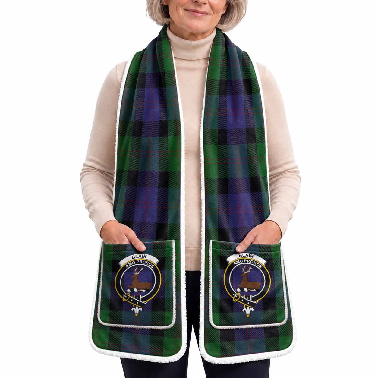 Blair Tartan Crest Pocket Scarf - Ultimate Plaid Gift Wrap