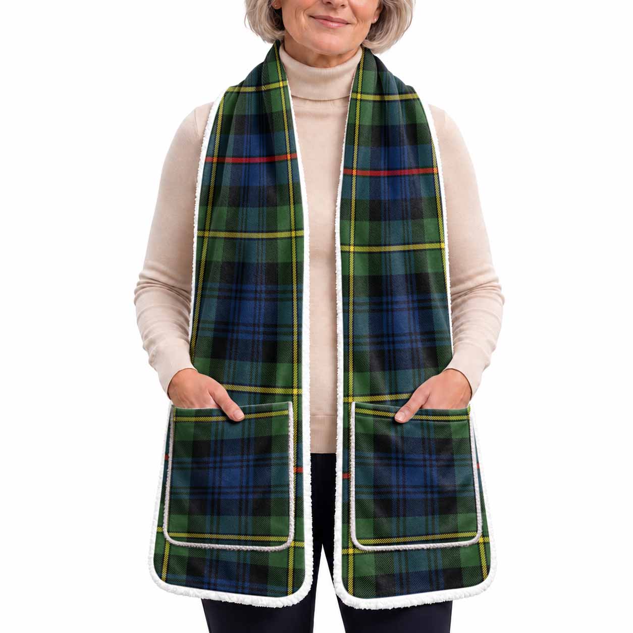 Baillie (Bailey) Tartan Hand-Warmer Pocket Scarf