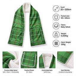 Boyle Tartan Hand-Warmer Pocket Scarf