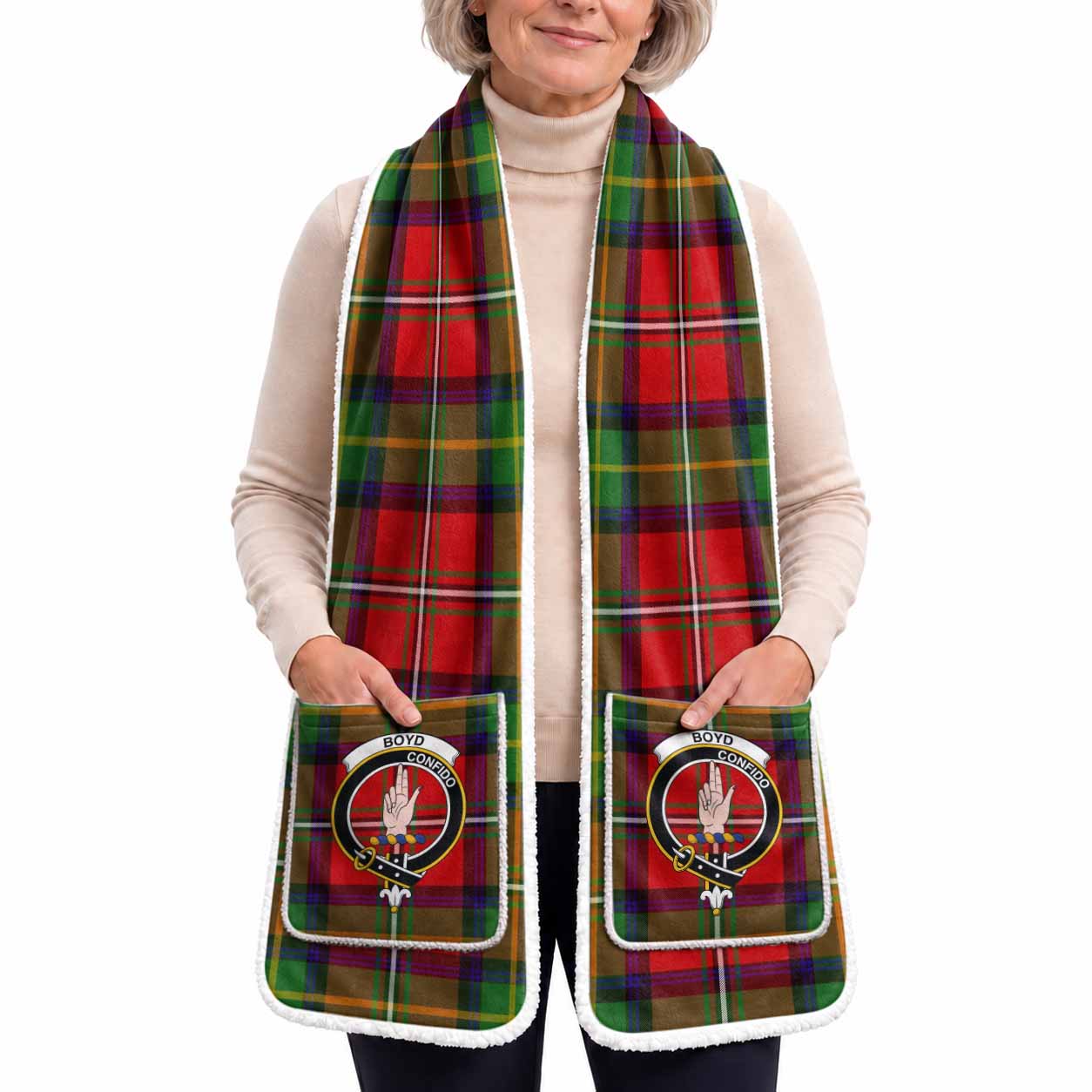 Boyd Tartan Crest Pocket Scarf - Ultimate Plaid Gift Wrap