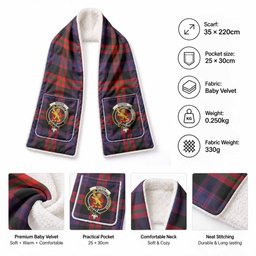 Brown (Broun) Tartan Crest Pocket Scarf - Ultimate Plaid Gift Wrap