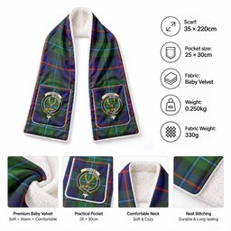 Calder Tartan Crest Pocket Scarf - Ultimate Plaid Gift Wrap