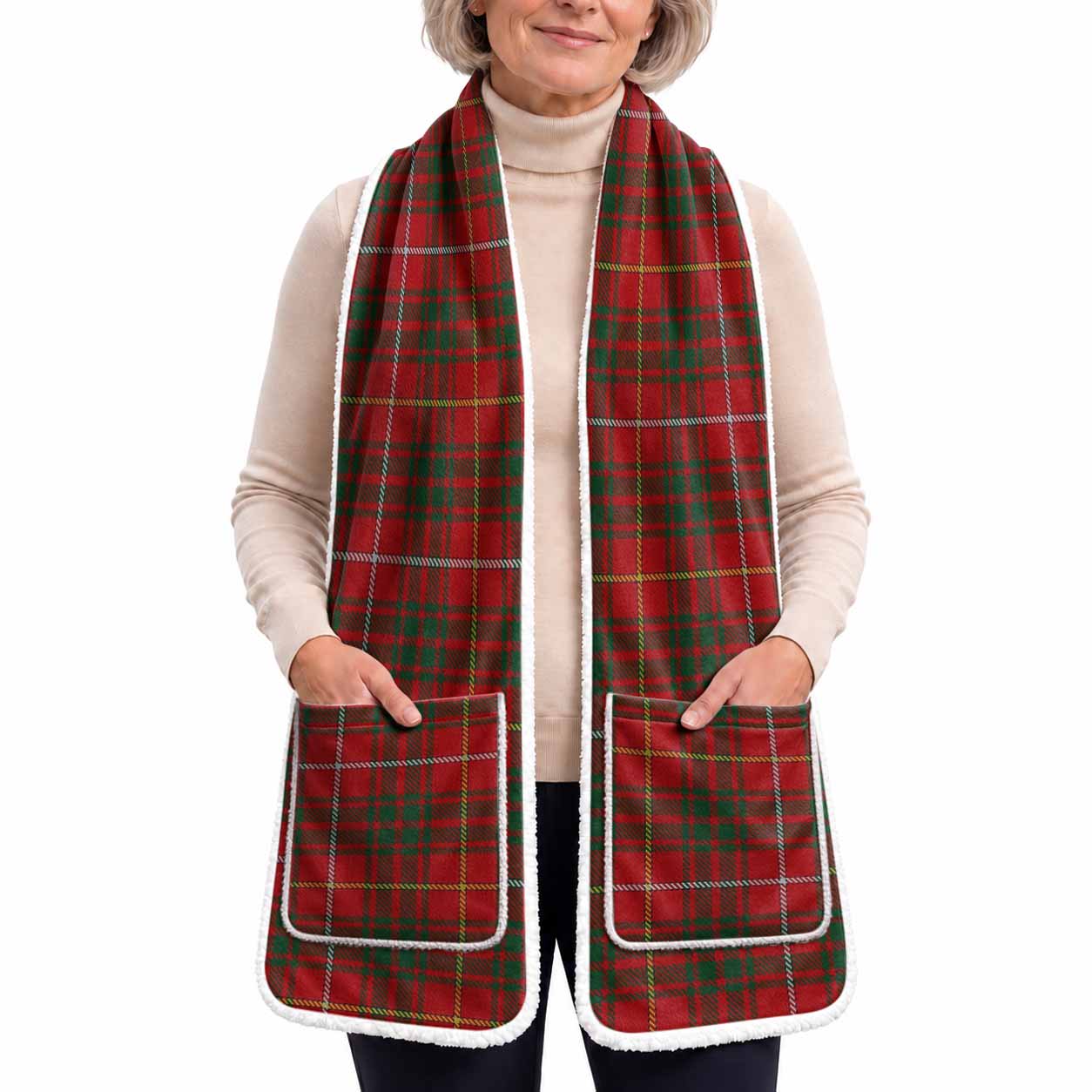 Bruce Tartan Hand-Warmer Pocket Scarf
