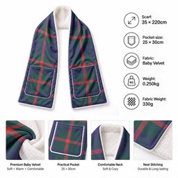 Agnew Tartan Hand-Warmer Pocket Scarf