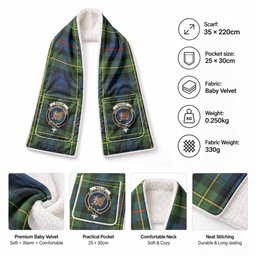 Baillie (Bailey) Tartan Crest Pocket Scarf - Ultimate Plaid Gift Wrap