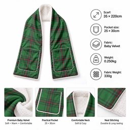 Beveridge Tartan Hand-Warmer Pocket Scarf