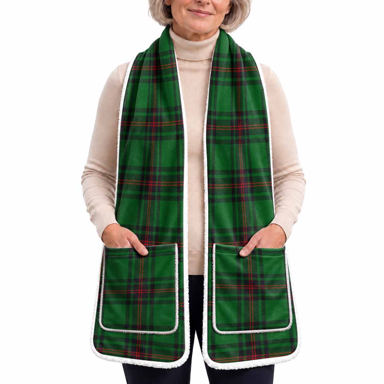 Beveridge Tartan Hand-Warmer Pocket Scarf