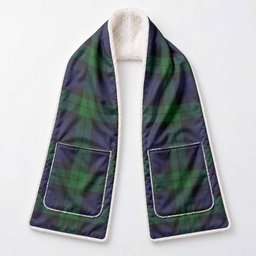 Black Watch Tartan Hand-Warmer Pocket Scarf