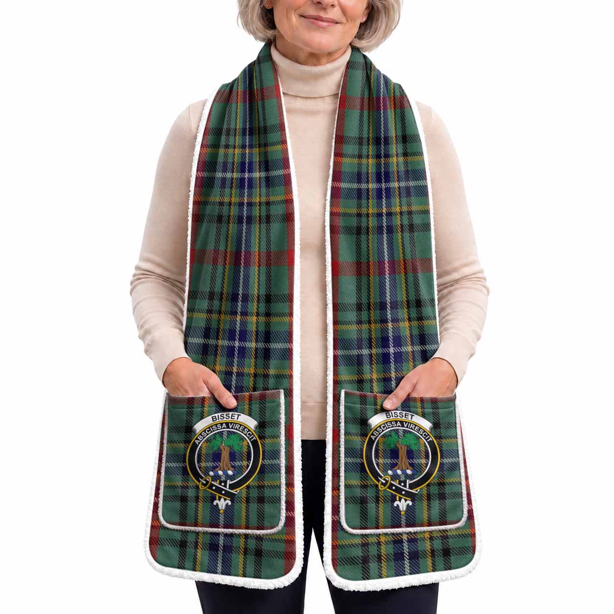 Bisset Tartan Crest Pocket Scarf - Ultimate Plaid Gift Wrap
