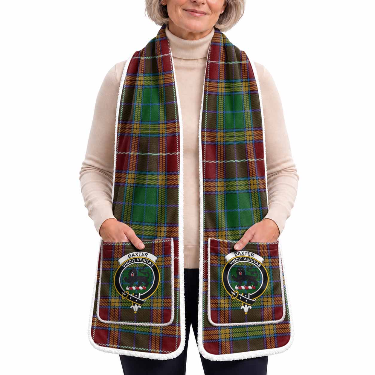 Baxter Tartan Crest Pocket Scarf - Ultimate Plaid Gift Wrap