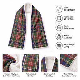 Christie Tartan Hand-Warmer Pocket Scarf