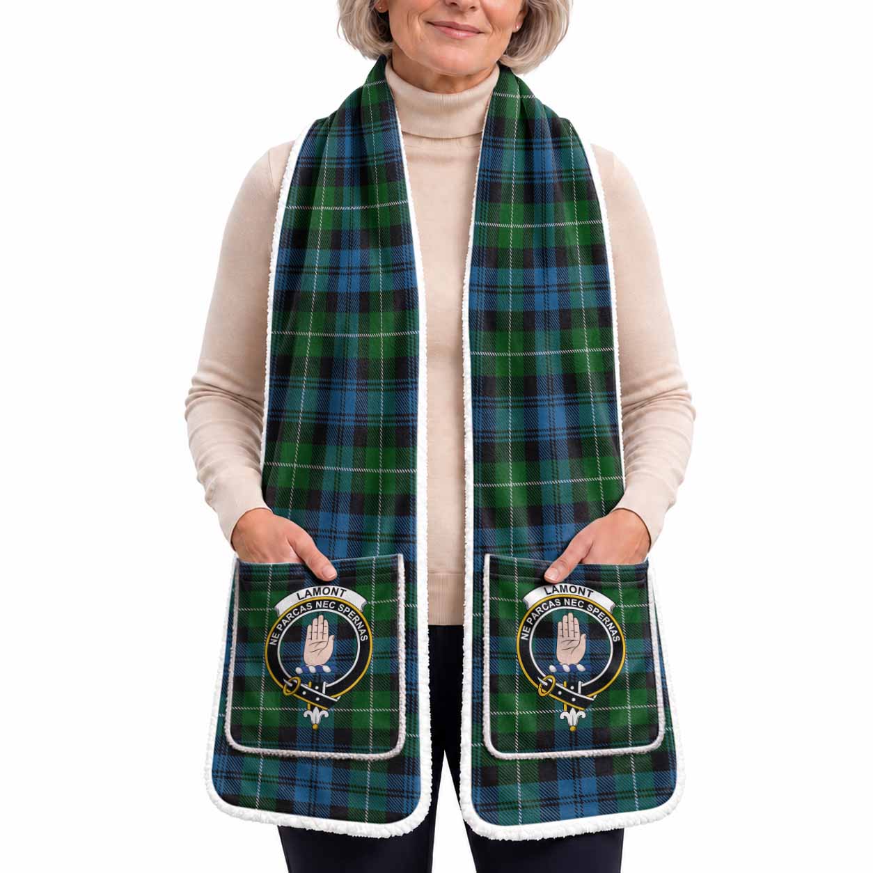 Lamont Tartan Crest Pocket Scarf - Ultimate Plaid Gift Wrap