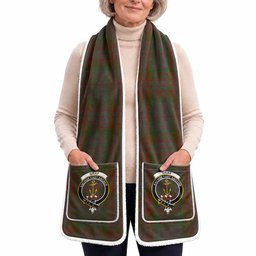 Gray Tartan Crest Pocket Scarf - Ultimate Plaid Gift Wrap